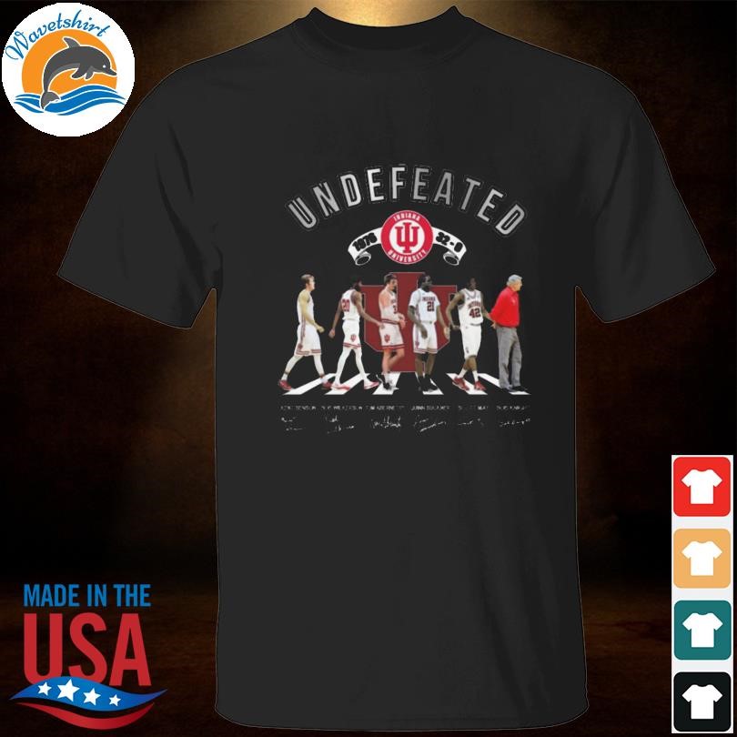 Undefeated Indiana Hoosiers undefeated 1976 32 0 Abbey road signatures shirt