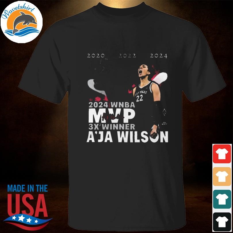 Funny Stadium Essentials A'ja Wilson Black Las Vegas Aces 2024 WNBA MVP T-Shirt