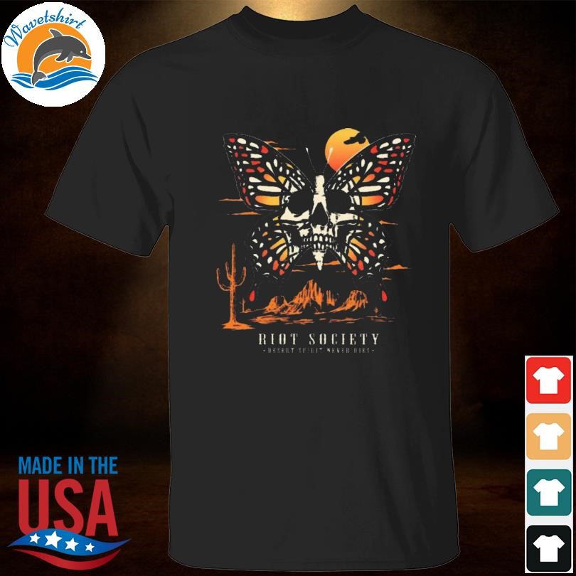 Funny Western reaper butterfly skull shirt